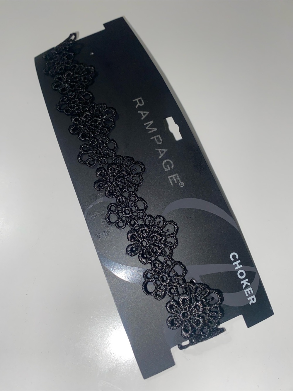 Y2K Black Lace Floral Choker